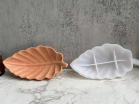 Molde silicona hoja estilizada decorativa